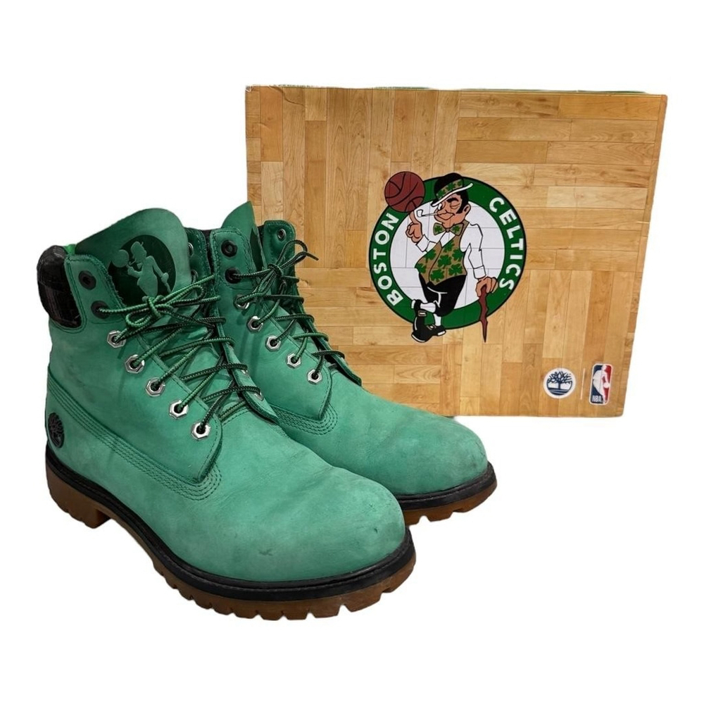Boston Celtics Boots Mens 9.5 Green NBA Basketball Timberland Nubuck Shamrock